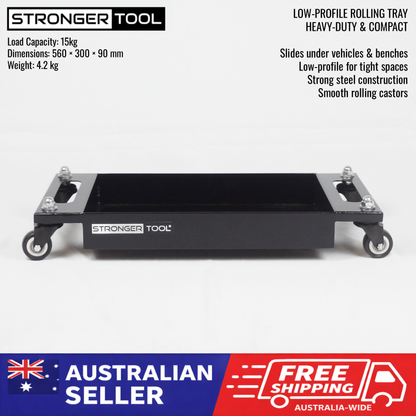 Compact Tool Cart & Low-profile Rolling Tray | TC3-3-300 & RT-4030 | Stronger Tool