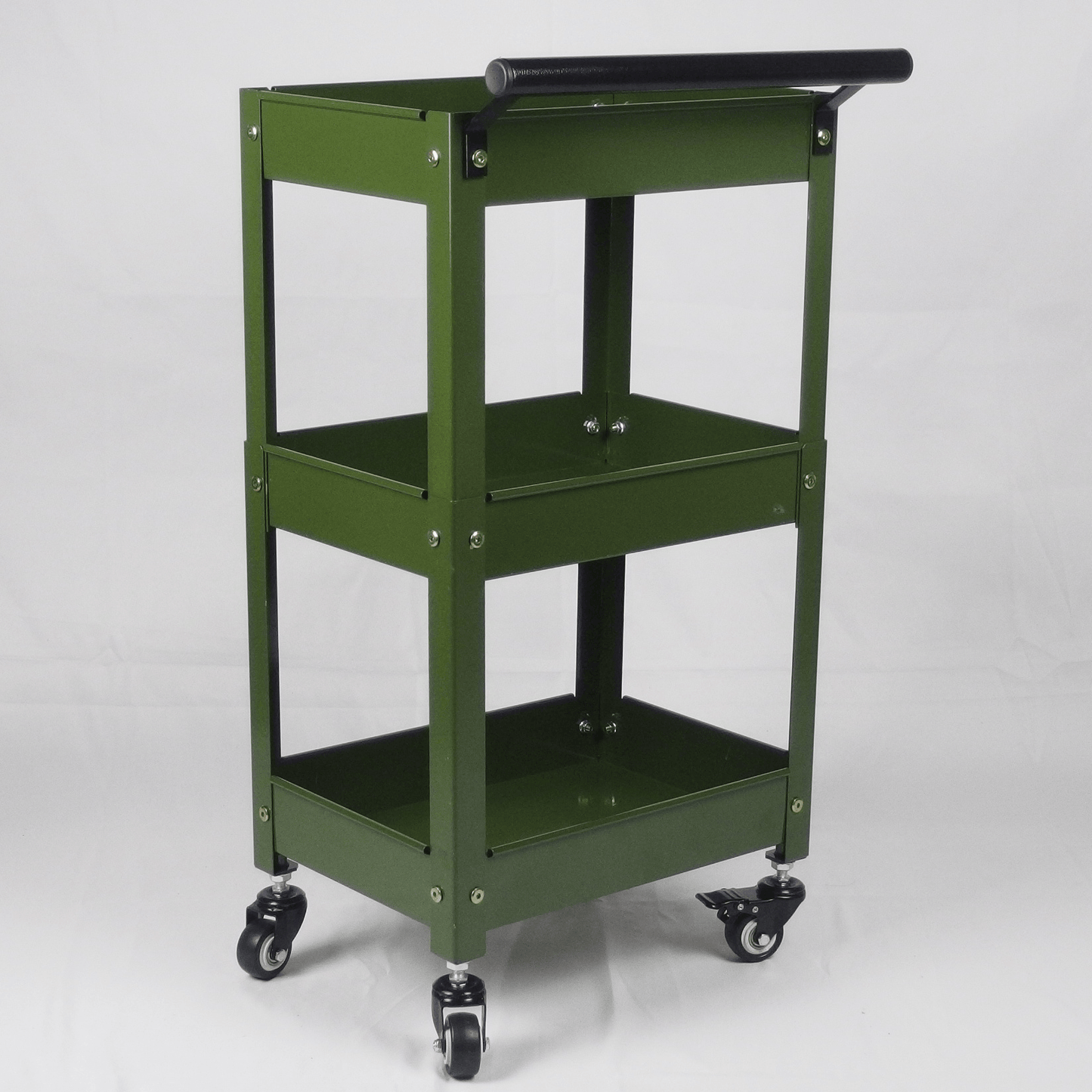 Compact Tool Cart 3-Tier Heavy Duty – Workshop Utility Trolley | Stronger Tool TC3-300